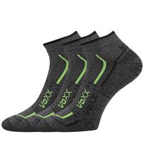 Unisex sportovní ponožky - 3 páry Rex 11 Voxx tmavě šedá melé