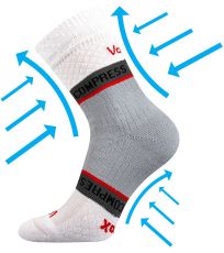 Unisex kompresní ponožky Fixan Voxx bílá