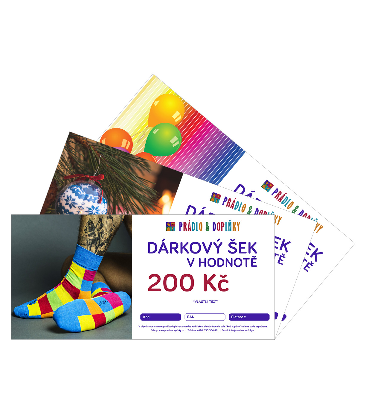 Dárkový šek - všechny motivy