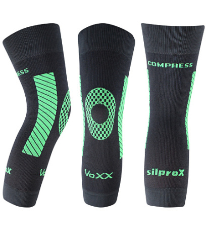 Unisex kompresní návlek na koleno Protect Voxx tmavě šedá