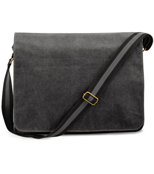 Plátěná vintage taška přes rameno QD610 Quadra Vintage Black