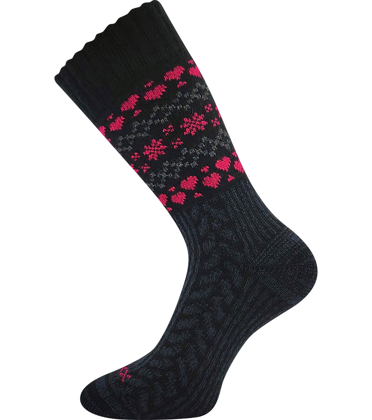 Voxx Veltra Dámské vlněné ponožky BM000005122800101938 černá-magenta 35-38 (23-25)