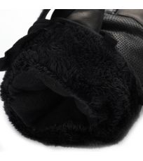 Unisex lyžařské kožené rukavice LOLRE ALPINE PRO černá