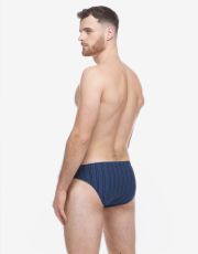 Pánské slipy s úzkým bokem 70074P GINA Lékořice-sv. modrá