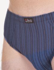 Pánské slipy se širším bokem 71140P GINA Lékořice-sv. modrá