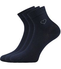 Dámské ponožky s volným lemem - 3 páry Filiona Lonka tmavě modrá