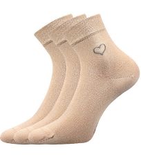Dámské ponožky s volným lemem - 3 páry Filiona Lonka béžová