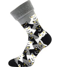 Dámské silné ponožky Líza Lonka kočky