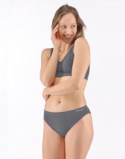 Kalhotky klasické s úzkým bokem 00037P GINA tm. šedá