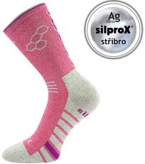 Unisex sportovní ponožky Virgo VoXX® tmavě růžová melé