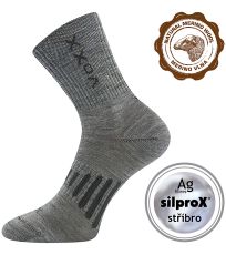 Unisex sportovní merino ponožky Powrix VoXX® světle šedá