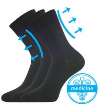 Unisex ponožky s volným lemem - 3 páry Drmedik Lonka černá