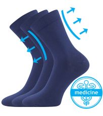Unisex ponožky s volným lemem - 3 páry Drmedik Lonka tmavě modrá