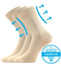 Unisex ponožky s volným lemem - 3 páry Drmedik Lonka béžová
