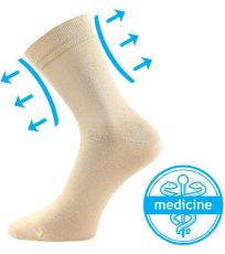 Unisex ponožky s volným lemem - 3 páry Drmedik Lonka béžová