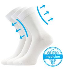 Unisex ponožky s volným lemem - 3 páry Drmedik Lonka bílá