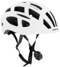 Cyklistická přilba s LED blikačkou - bílá POINTER PRO Spokey