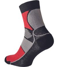 Unisex ponožky BASIC Knoxfield černá/červená