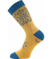 Dámský set extrémně teplých ponožek a palčáků Alta set Voxx tmavě žlutá