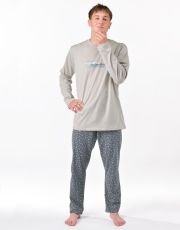 Pánské dlouhé pyžamo 79191P GINA