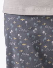 Pánské dlouhé pyžamo 79191P GINA sv.šedá-tm.šedá