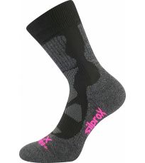 Unisex froté ponožky Etrex VoXX® černo-růžová