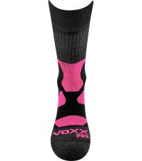 Unisex froté ponožky Etrex VoXX® černo-růžová