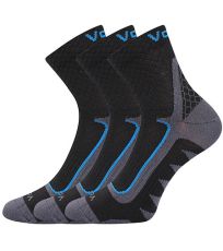 Unisex sportovní ponožky - 3 páry Kryptox Voxx černá/modrá