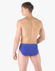 Pánské slipy se širším bokem 71128P GINA modrá