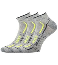 Unisex sportovní ponožky - 3 páry Rex 11 Voxx světle šedá melé