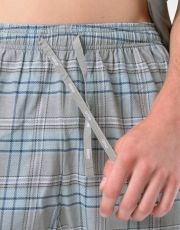 Pánské krátké pyžamo 79192P GINA Šedá-sv. šedá