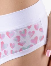 Dámské klasické kalhotky s úzkým bokem 10296P GINA Bílá-cukrová