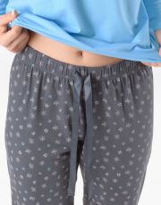 Dámské dlouhé pyžamo 19179P GINA Poměnková-tm. šedá