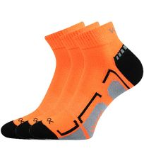 Unisex sportovní ponožky - 3 páry Flash Voxx neon oranžová