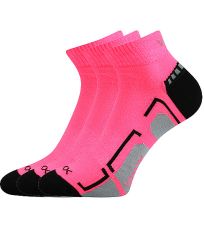 Unisex sportovní ponožky - 3 páry Flash Voxx neon růžová
