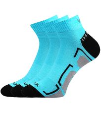Unisex sportovní ponožky - 3 páry Flash Voxx neon tyrkys