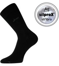 Unisex ponožky s volným lemem - 3 páry Desilve Lonka černá