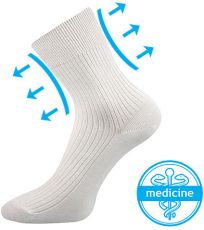 Pánské ponožky s extra volným lemem - 3 páry Viktor Boma bílá