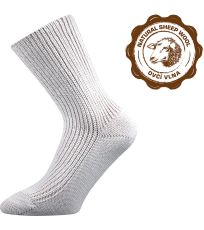 Unisex ponožky zimní s volným lemem Říp Boma bílá
