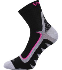 Unisex sportovní ponožky - 3 páry Kryptox Voxx černá/magenta