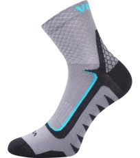 Unisex sportovní ponožky - 3 páry Kryptox Voxx šedá/tyrkys