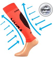 Unisex kompresní návleky na lýtko - 1 pár Protect VoXX® neon oranžová