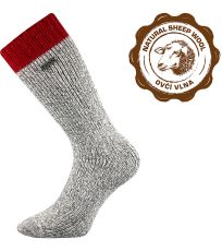 Unisex froté ponožky Haumea VoXX® tmavě červená