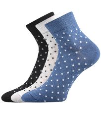 Dámské vzorované ponožky - 3 páry Jana 43 Boma mix B