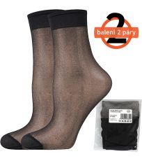 Silonové ponožky - 2 páry NYLON 20DEN Lady B nero