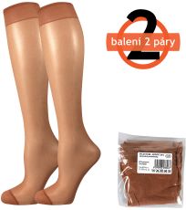 Silonové podkolenky - 2 páry NYLON 20DEN Lady B