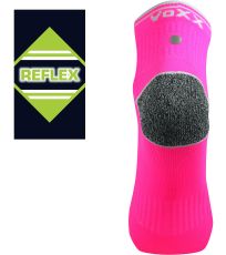 Unisex sportovní ponožky - 3 páry Ray Voxx neon růžová