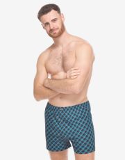 Pánské volné trenky 75218P GINA Černá-bílá