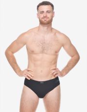 Pánské slipy s úzkým bokem 70073P GINA černá-tyrkysová