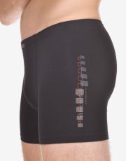 Pánské boxerky s delší nohavičkou 74176P GINA černá mrkvová